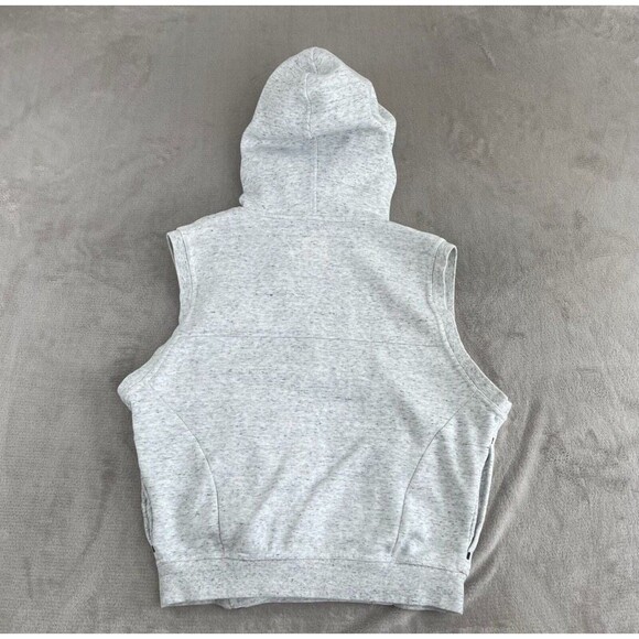 Nike Tech Women Hooded Full Zip Vest Size M Heather Gray Active Excellent Cond - Picture 7 of 11
